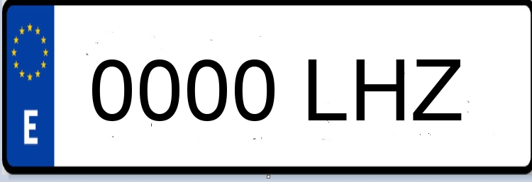 Letras Matriculas LHZ