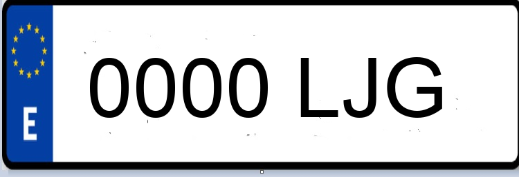 Letras Matriculas LJG