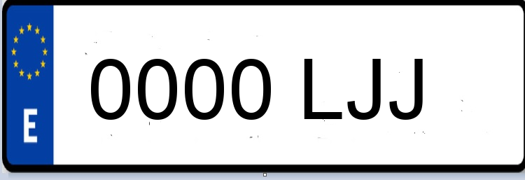 Letras Matriculas LJJ