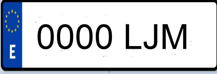 Letras Matriculas LJM