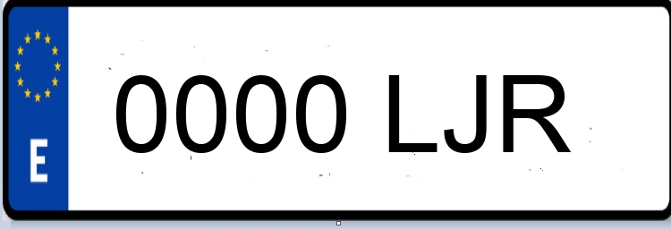 Letras Matriculas LJR