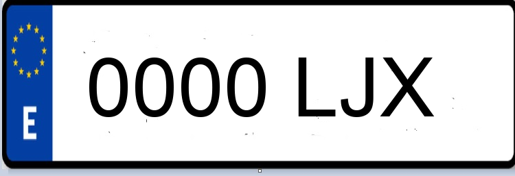 Letras Matriculas LJX