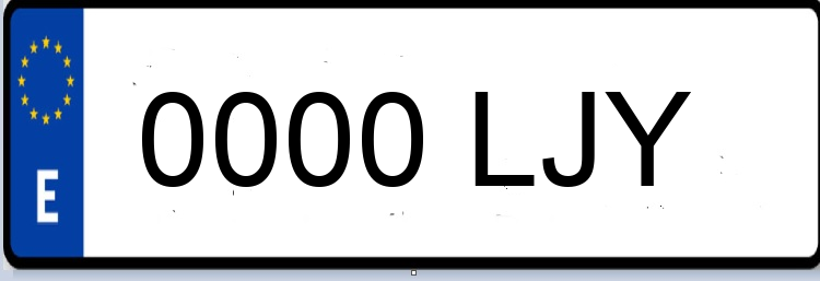 Letras Matriculas LJY