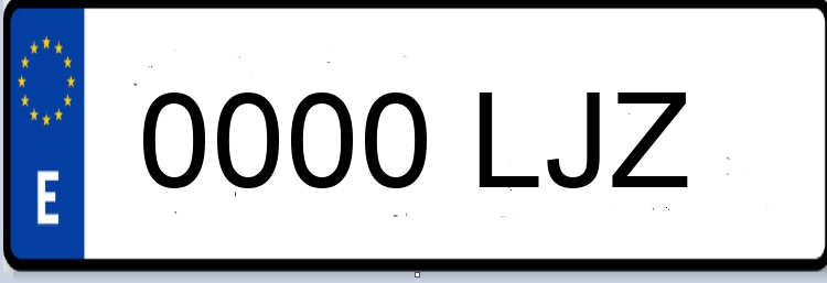 Letras Matriculas LJZ