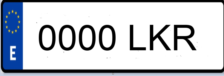 Letras Matriculas LKR