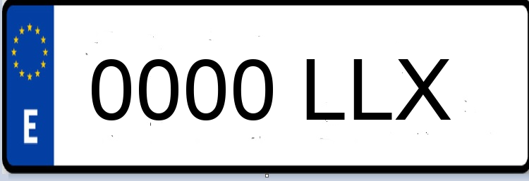 Letras Matriculas LLX