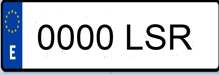 Letras Matriculas LSR