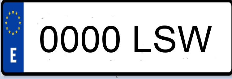 Letras Matriculas LSW
