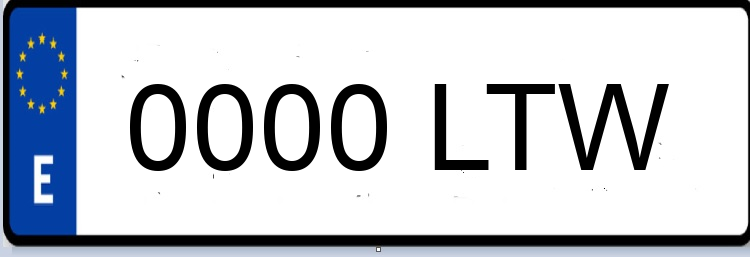 Letras Matriculas LTW
