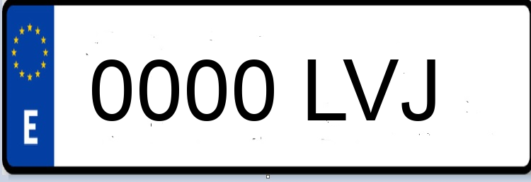 Letras Matriculas LVJ