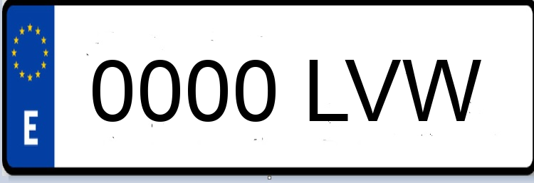 Letras Matriculas LVW