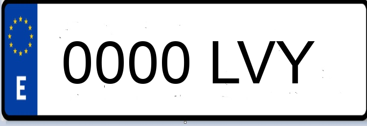 Letras Matriculas LVY