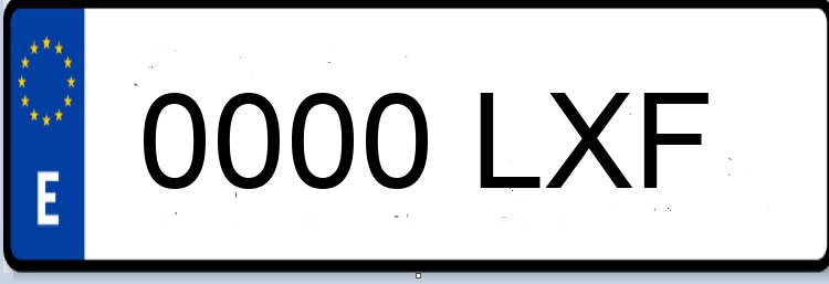 Letras Matriculas LXF