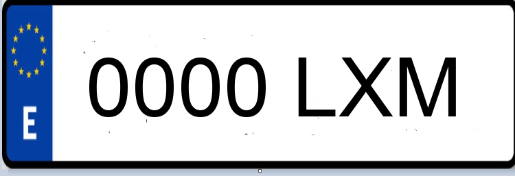 Letras Matriculas LXM