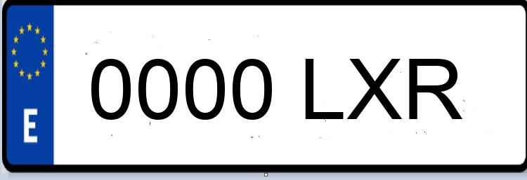 Letras Matriculas LXR