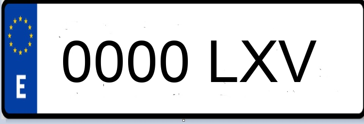 Letras Matriculas LXV