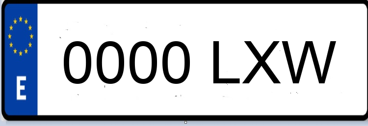 Letras Matriculas LXW