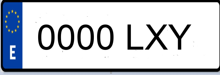 Letras Matriculas LXY