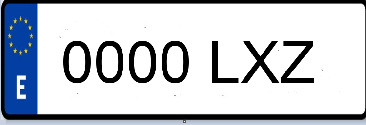 Letras Matriculas LXZ