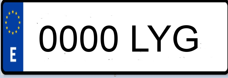 Letras Matriculas LYG