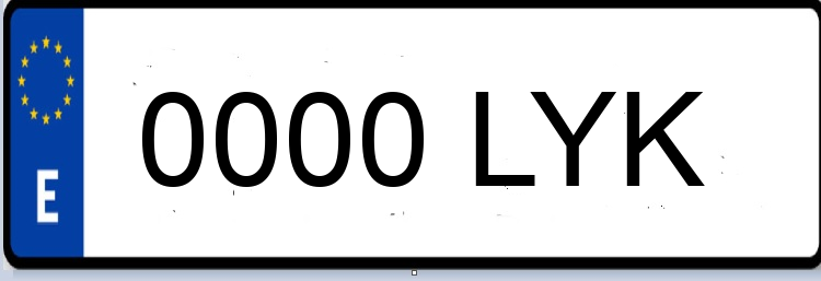 Letras Matriculas LYK