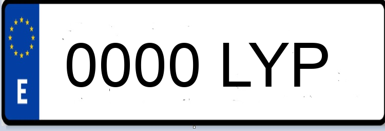 Letras Matriculas LYP