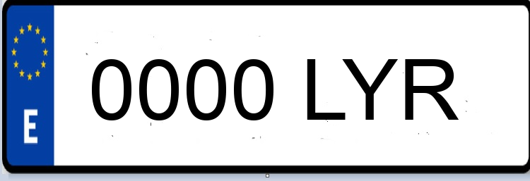 Letras Matriculas LYR