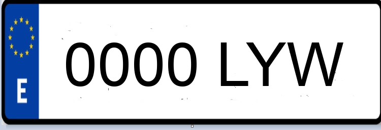 Letras Matriculas LYW
