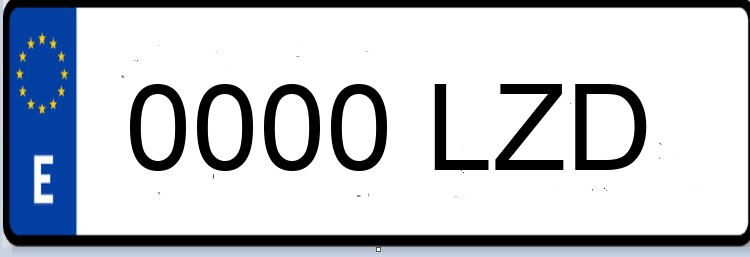 Letras Matriculas LZD