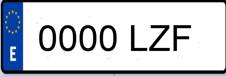 Letras Matriculas LZF