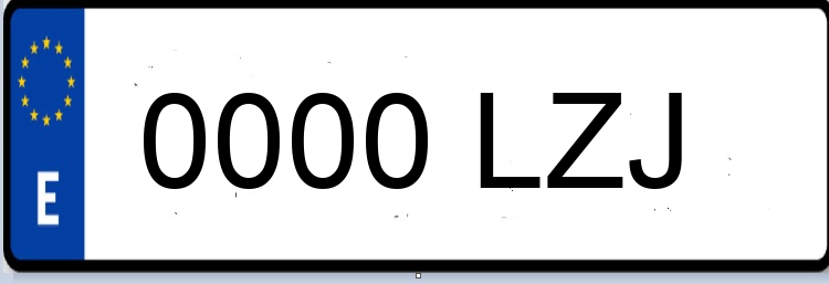 Letras Matriculas LZJ