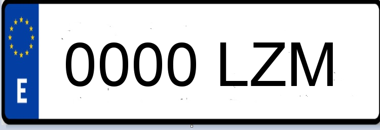 Letras Matriculas LZM