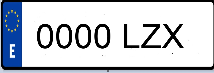 Letras Matriculas LZX