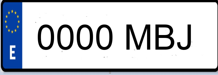 Letras Matriculas MBJ