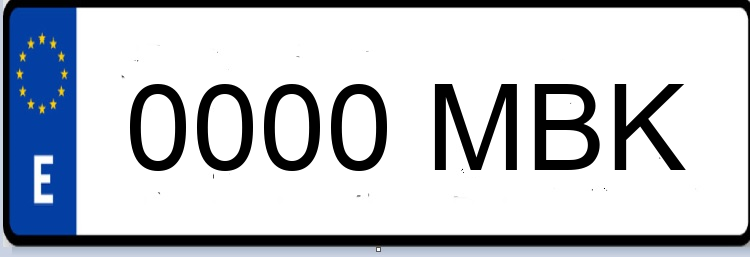 Letras Matriculas MBK