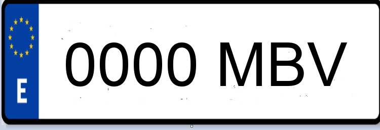 Letras Matriculas MBV