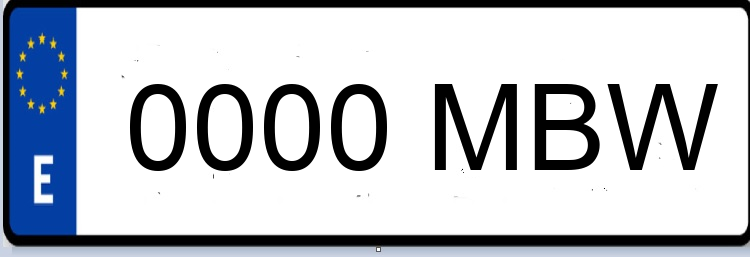 Letras Matriculas MBW