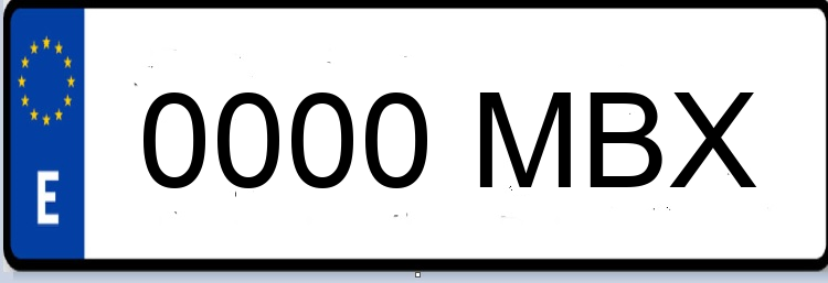 Letras Matriculas MBX
