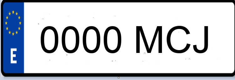Letras Matriculas MCJ