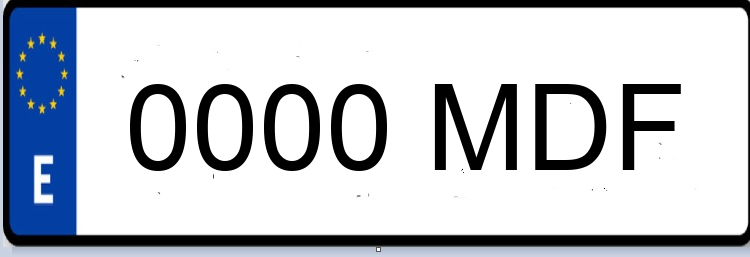 Letras Matriculas MDF