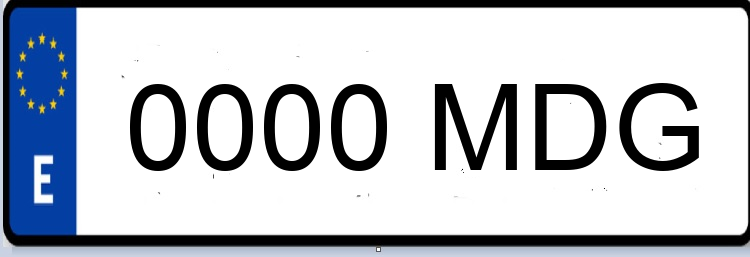 Letras Matriculas MDG