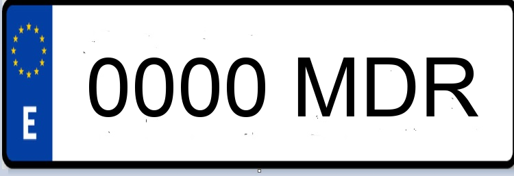 Letras Matriculas MDR