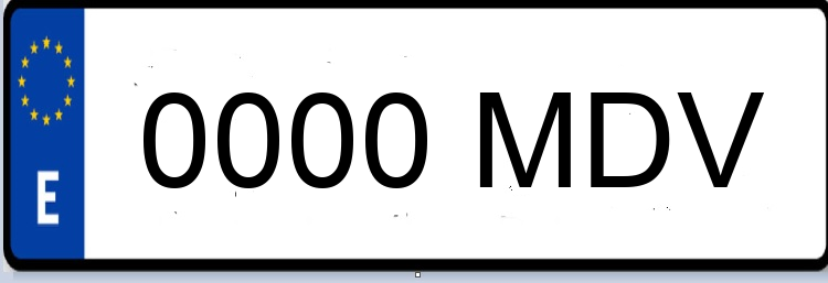 Letras Matriculas MDV