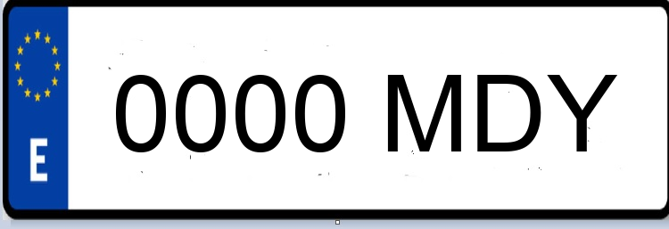 Letras Matriculas MDY