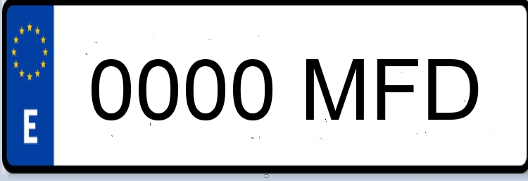 Letras Matriculas MFD