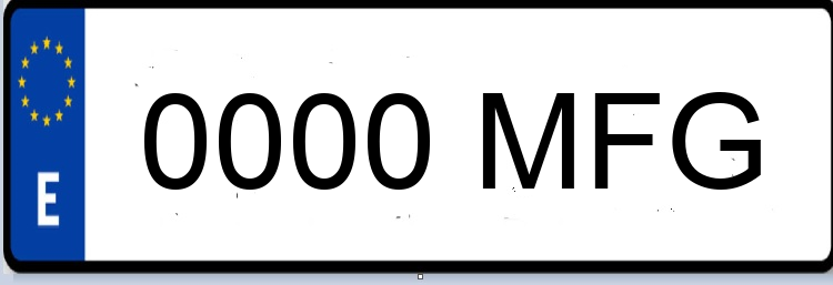 Letras Matriculas MFG