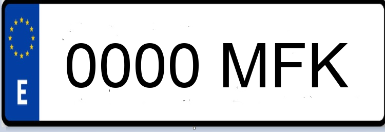 Letras Matriculas MFK