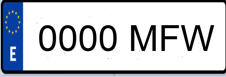 Letras Matriculas MFW
