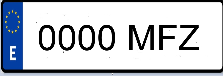 Letras Matriculas MFZ