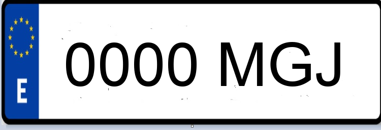 Letras Matriculas MGJ